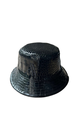 Faux Leather Bucket Hat